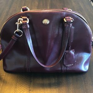 Coach satchel purse in plum